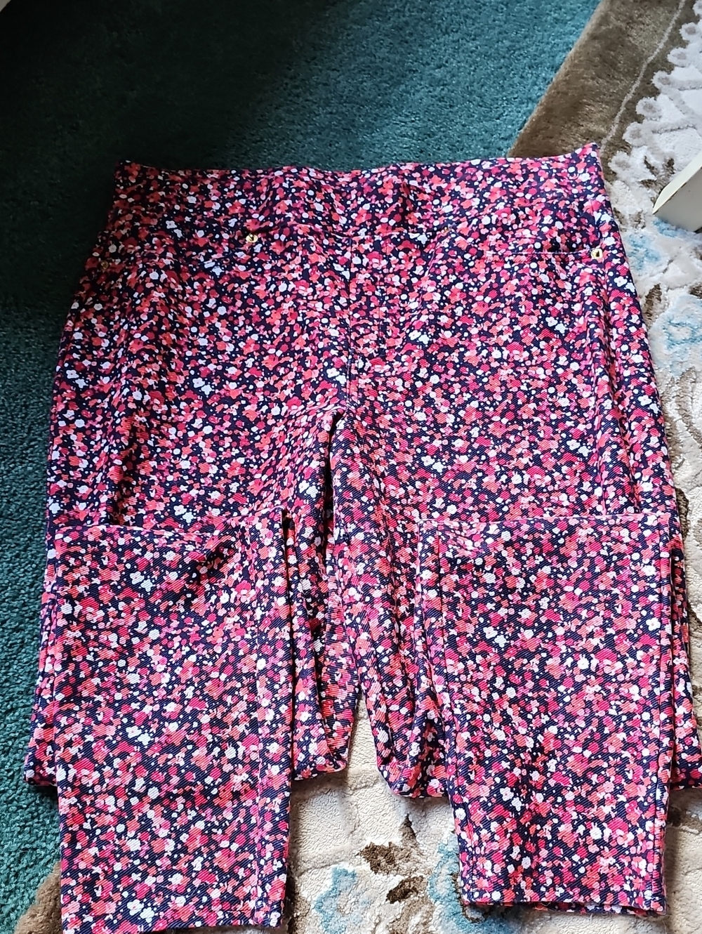 Michael Kors Pink and Navy Floral Pants